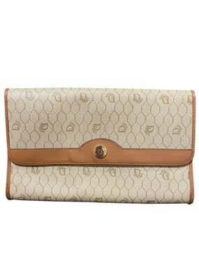 Vintage Christian Dior Canvas Shoulder Bag